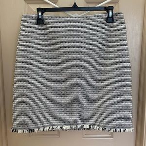 Loft Outlet Striped Skirt w/ Fringe
